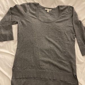 Gray half a leave sweater
